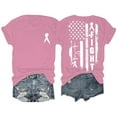 thumbnail image 1 of Lroveb Breast Cancer Awareness Shirts for Women T Shirt Pink Ribbon Graphic Tees Pink, 1 of 4