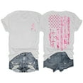 thumbnail image 1 of Lroveb Breast Cancer Awareness Shirts for Women T Shirt Pink Ribbon Graphic Tees White, 1 of 3