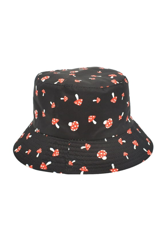 Bucket Hats for Men Mushroom Print Fishermans Hat Mens Fashion Trend Basin Spring Summer Outdoor Sunscreen Visor Sun Hat