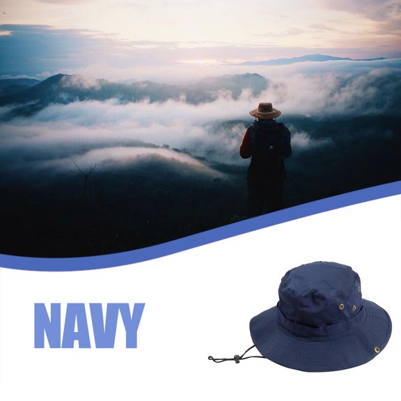 Lroveb Bucket Hats for Men Wide Boonie Hat Unisex Top Military Beach Solid Outdoor