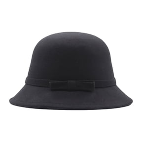 Lroveb Bucket Hats for Women 1920s Cloche Hat Winter Faux Wool Crushable Bowler Vintage Round Hat