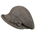 thumbnail image 1 of Lroveb Bucket Hats for Women Fall Winter Dome Casual Fisherman Pot Hat Small Bowler Hat, 1 of 6