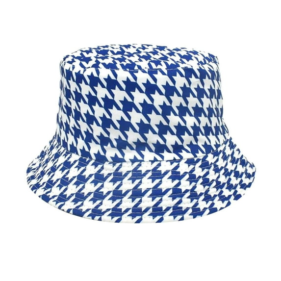 Lroveb Bucket Hats for Women Flowerpot Hat with Plaid Print Can Be Worn Double Sided Color Adult Fisherman Womens Spring Summer Shade Hat
