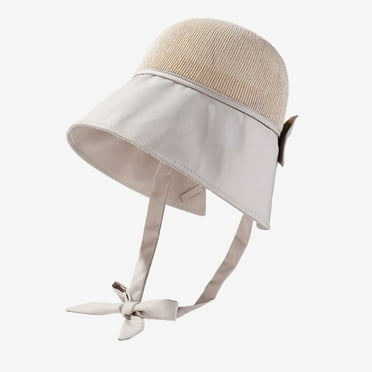 Lroveb Bucket Hats for Women Outdoor Solid Sun Hat Face Shielding Hat