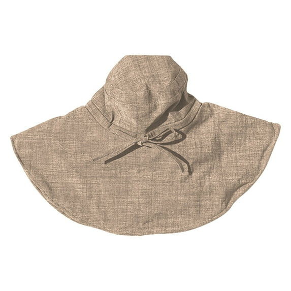 Lroveb Bucket Hats for Women Oversized Brim Face Fisherman Hat Female Summer Outing Sun Visor Sunscreen Day System Literary Artistic Hat