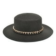 thumbnail image 1 of Lroveb Bucket Hats for Women Summer Chain Flat Top Straw Hat Womens Outdoor Leisure Sunshade Fashion Beach Hat, 1 of 2
