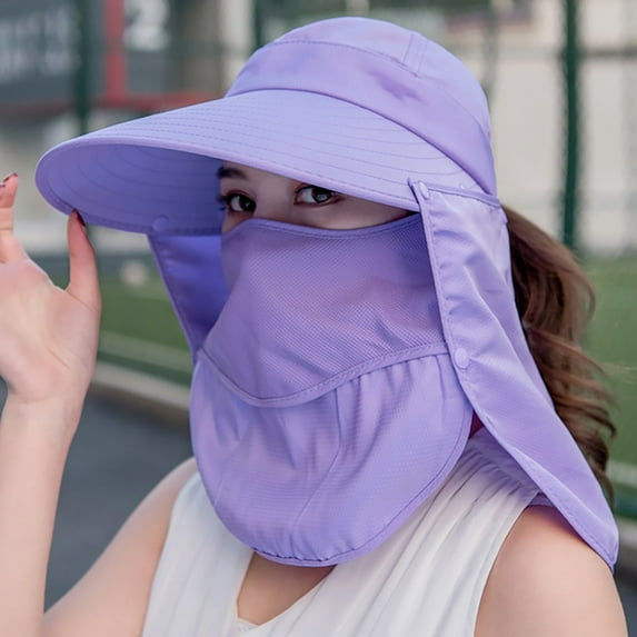 Lroveb Bucket Hats for Women Unisex Outdoor Sport Fishing Hiking Hat Uv Protection Face Neck Flap Sun Cap Hat