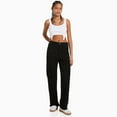 thumbnail image 1 of Lroveb Cargo Pants for Women, Womens High Waisted Baggy Wide Leg Pants, Autumn Winter Casual Versatile Workwear Pants Black, 1 of 5