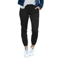 thumbnail image 1 of Lroveb Casual Pants for Women, High Waisted Baggy Straight Leg PantsWomens Solid Color Slim Fit Pocket Cropped Pants Spring Lace Up Leggings Black, 1 of 8
