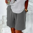 thumbnail image 1 of Lroveb Casual Shorts for Women Plus Size Womens Solid Sport Pants Shorts Elastic Waist Pockets Daily Dark Gray, 1 of 6