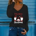 thumbnail image 1 of Lroveb Christmas Shirts for Women Casual Tops Blouse Winter Tunic Top V Neck Tee Loose Fit Long Sleeve Tshirts Graphic T Shirts, 1 of 5