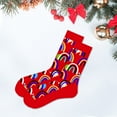 thumbnail image 1 of Lroveb Christmas Socks for Men Fall Winter Santa Claus Snowflake Middle Tube Damp Cotton Crew Socks, 1 of 2