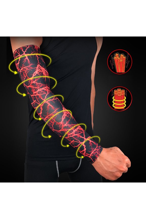 Compression Sleeves for Men and Women 1Pc Arm Breathable Anti-Slip Cuffs Uv Protection Sun Athletic Socks