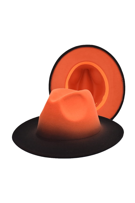 Cowboys Hats for Women Novelty Color Gradient Jazz Hat Woolen Top Hat Western Cowgirl Hats Fedora
