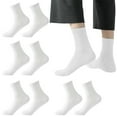 thumbnail image 1 of Lroveb Crew Socks for Men Mesh Mid Tube Socks Men's Cotton Summer Black Thin Breathable Sweat Absorbing Business Socks, 1 of 5