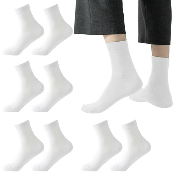 Lroveb Crew Socks for Men Mesh Mid Tube Socks Men's Cotton Summer Black Thin Breathable Sweat Absorbing Business Socks