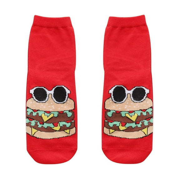 Lroveb Crew Socks for Women Mid Length Round Socks Cute Fun Food Drink Novelty Socks
