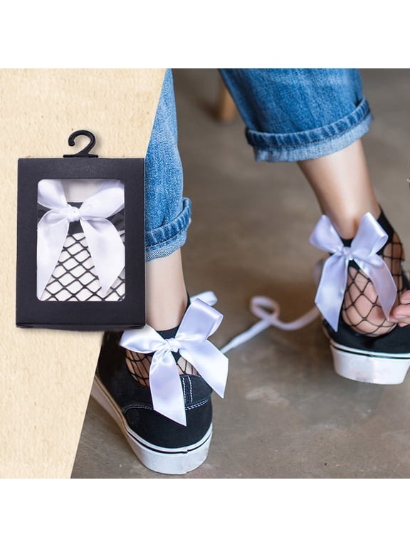 Crew Socks for Women Ruffle Fishnet Ankle High Socks Mesh Lace Fish Net Short Socks