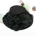 thumbnail image 1 of Lroveb Fascinators Hats for Women Fancy Tea Party Wedding Organza Hat Elegant Flower Wide Brim Sun Hats Fedora Cocktail Easter Dressy Hats, 1 of 3