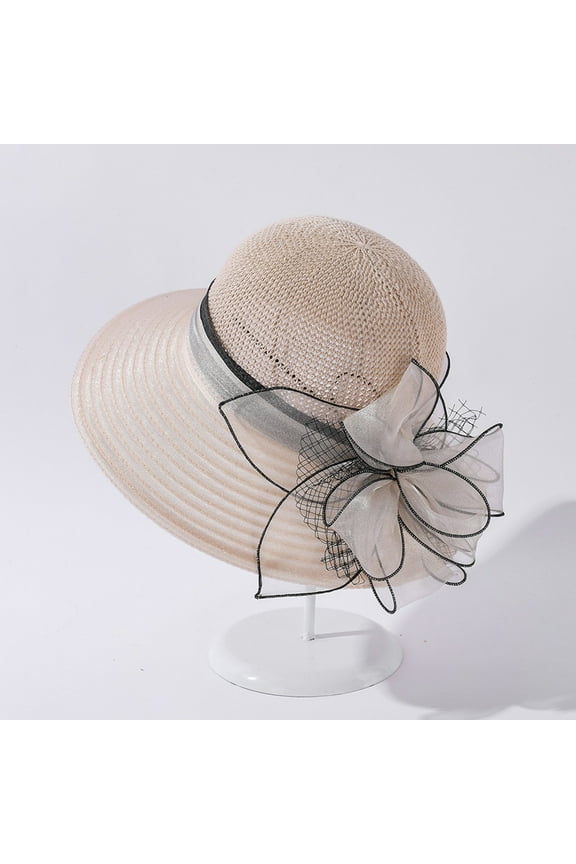 Fascinators Hats for Women Hat Bridal Wedding Church Tea Party Wide Brim Summer Sun Cap