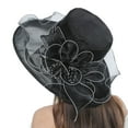 thumbnail image 1 of Lroveb Fascinators Hats for Women Tea Party Womens Vintage Floral Mesh Sun Hat Beach with Hat, 1 of 5