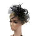 thumbnail image 1 of Lroveb Fascinators Hats for Women Wedding Bridal Hat Flower Bowknot Ribbons Tea Party Headwear, 1 of 2