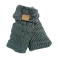thumbnail image 1 of Lroveb Fuzzy Fingerless Gloves for Women Warm Knit Half Finger Plush Gloves, 1 of 4