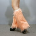 thumbnail image 1 of Lroveb Fuzzy Leg Warmers for Women Autumn Winter Plush Socks Long Boots Warm Stage Performance High Guards Female, 1 of 6