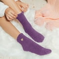 thumbnail image 1 of Lroveb Fuzzy Socks for Women Casual Heart Cute Ankle Socks Comfortable Thermal Coral Velvet Crew Socks, 1 of 4