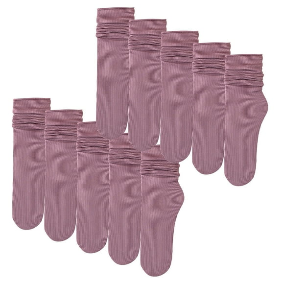 Lroveb Fuzzy Socks for Women Ice Socks Womens Summer Thin Cool Sense of All The Fashion Mid Tube Stockings Velvet Breathable Pile 10Pc Crew Socks