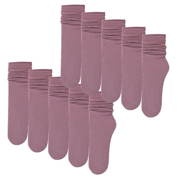 Lroveb Fuzzy Socks for Women Ice Socks Womens Summer Thin Cool Sense of All The Fashion Mid Tube Stockings Velvet Breathable Pile 10Pc Crew Socks