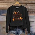 thumbnail image 1 of Lroveb Halloween Sweatshirts for Women Fashion Pumpkin Sweater Weather Print Round Neck Drop Shoulder Long Sleeve Sweatshirt Graphic Sweatshirt, 1 of 3