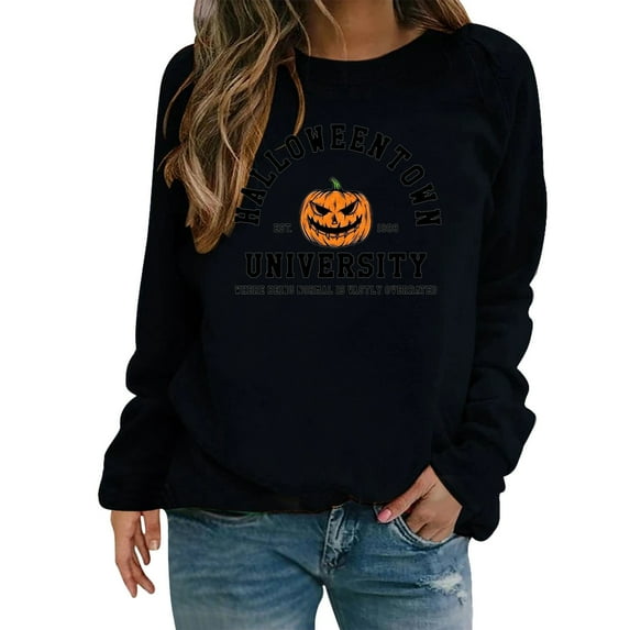 Lroveb Halloween Sweatshirts for Women Halloweentown Sweatshirt T Shirt Vintage Or Men Graphic Sweatshirt