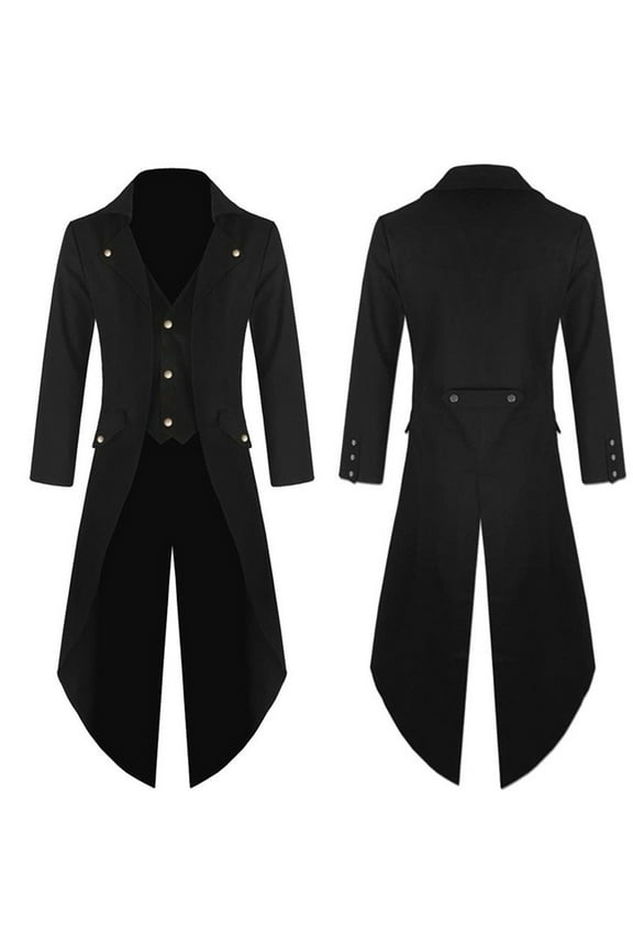 Halloween Tailcoats for Men Coat Tailcoat Jacket Gothic Frock Uniform Praty Outwear Tuxedo
