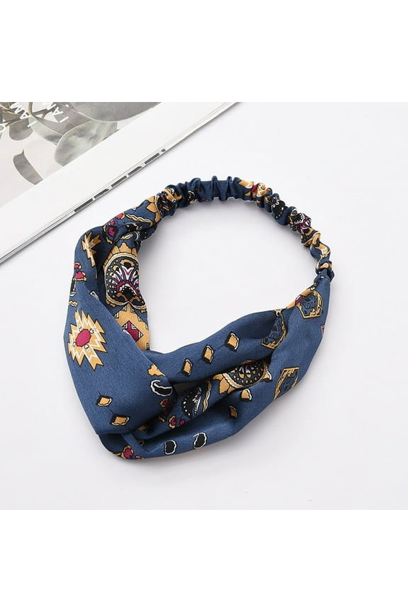 Headbands for Women Boho Floral Knot Headband Elastic Wrap Turban Hair Band Yoga Sports Ladies Accessories