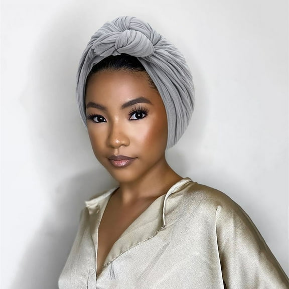 Lroveb Headbands for Women Muslim Headscarf Cap Cotton Headband African Turban Ladies Caps Headpiece Hair Accessories