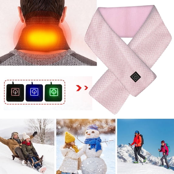 Lroveb Heated Scarf for Women and Men Fall Winter Scarf Smart Temperature Control of Heating Neck Care Gift Intelligent Features Scarves