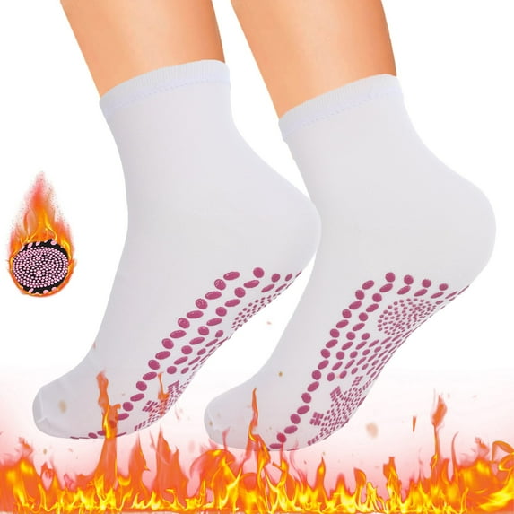 Lroveb Heated Socks for Women Winter Socks Self Heating Warm Tourmaline Pain Relief Unisex Socks