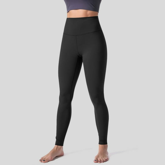 Lroveb High Waisted Yoga Pants for Women Tummy Control, Athletic Workout Yoga Leggings, Womens Casual Sports Hip Lifting Elastic Skinny Pants Black