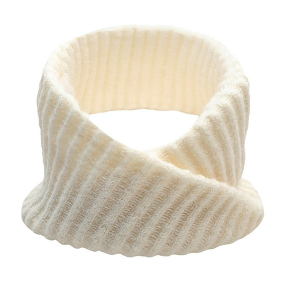 Lroveb Infinity Scarf for Women Outdoor Bib Solid Color Warm Wool Double Thickened Single Head Neck Warmer