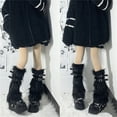 thumbnail image 1 of Lroveb Leg Warmers for Women Furry Boot Cover Imitation Socks Shoe Leg Long Foot Womens Warmers Warm Slim Knitted Socks, 1 of 3