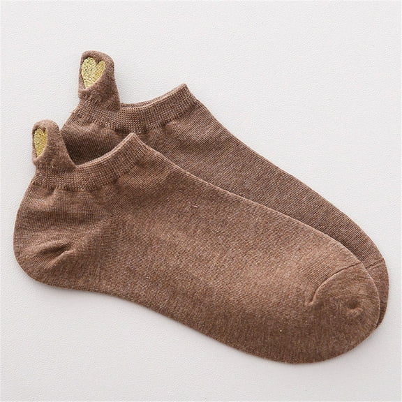 Lroveb Low Cut Socks for Women Casual Fashion Irregular Heart Cotton Socks Sport Short Cute Gift Sock Socks