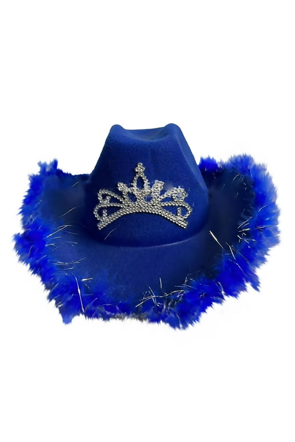 Mardi Gras Cowboy Hats for Women Western Hat Scarf Two Piece Set Fedora Hat