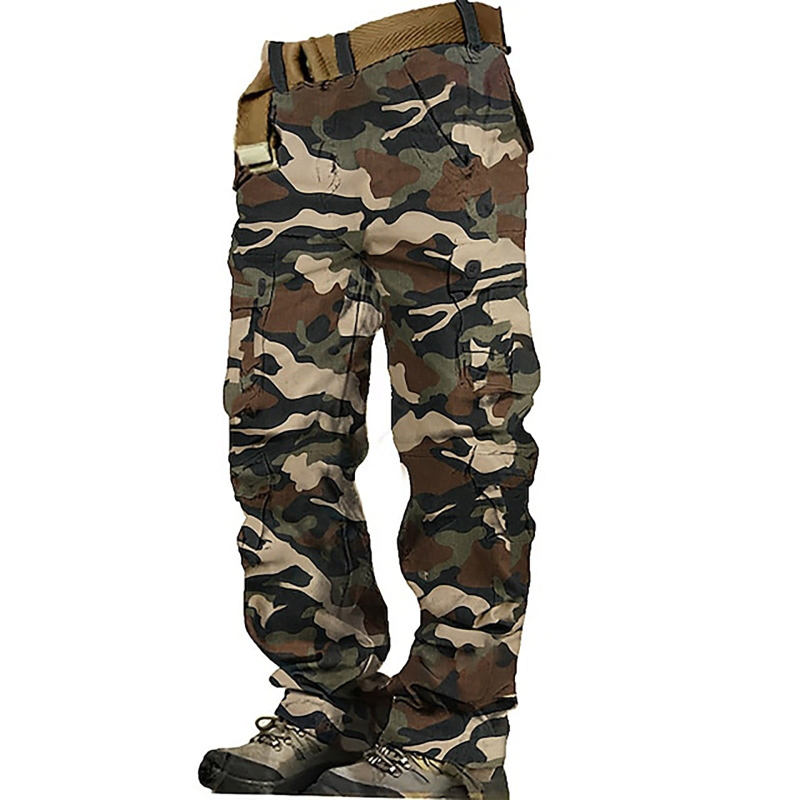 Siyecaoo Women's Cargo Trousers Winter Warm Fleece Lined Cotton Hiking Trousers Multi Pockets Outdoor Trousers Workwear Zip Army Military Relaxed Fit - View #7