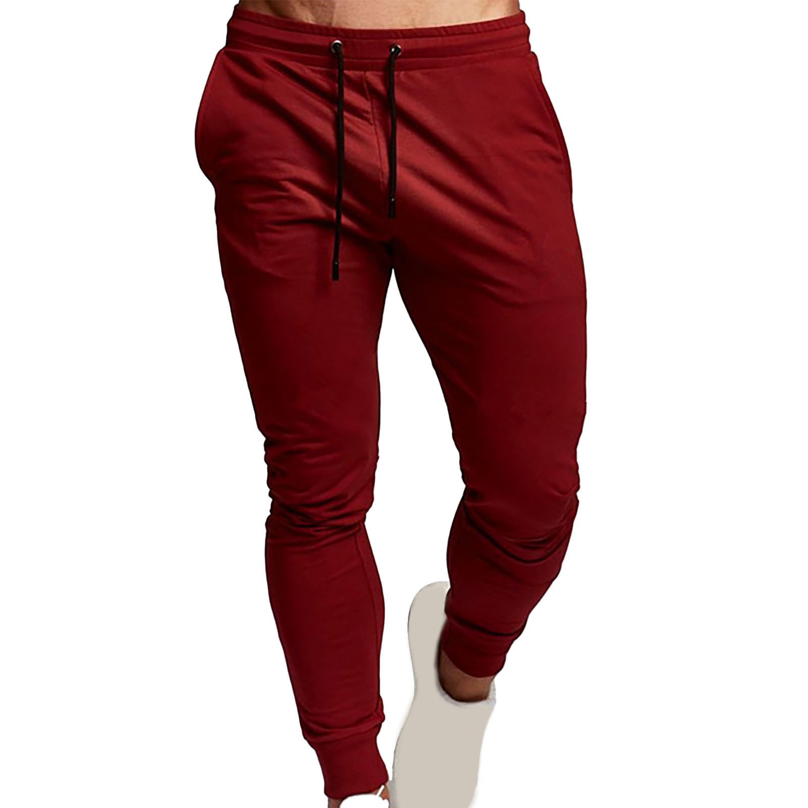 Lroveb Men's Sports Pants Casual Pants Men's Solid Color Versatile ...