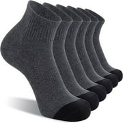 LROVEB Mens Above-Ankle Athletic Socks Men's Basketball Socks Solid Color Short 5PC Socks