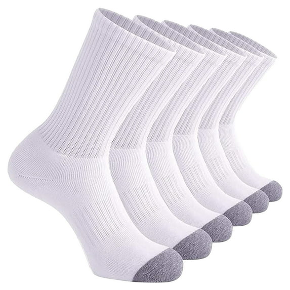 Lroveb Mens Athletic Crew Socks Men's Basketball Socks Solid Color Short 5PC Socks