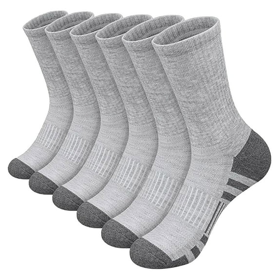 Lroveb Mens Athletic Crew Socks Men's Basketball Socks Solid Color Short 5PC Socks