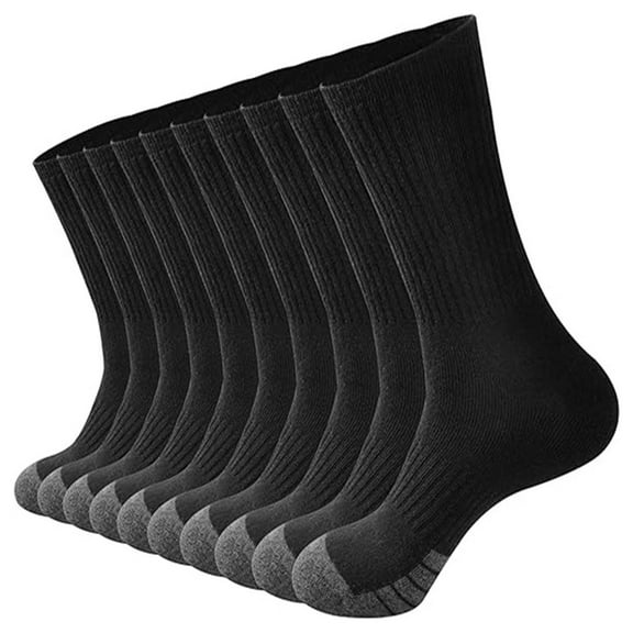 Lroveb Mens Athletic Crew Socks Men's Basketball Socks Solid Color Short 5PC Socks