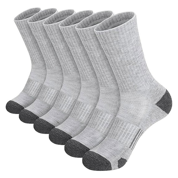 Lroveb Mens Athletic Crew Socks Men's Basketball Socks Solid Color Short 5PC Socks